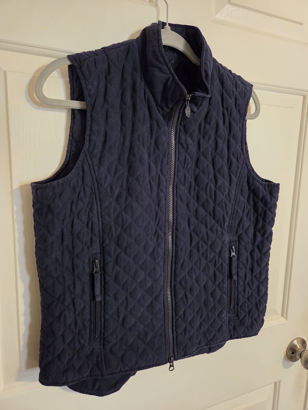 Navy Quilted Outback Trading Co Microsuede Vest Size M